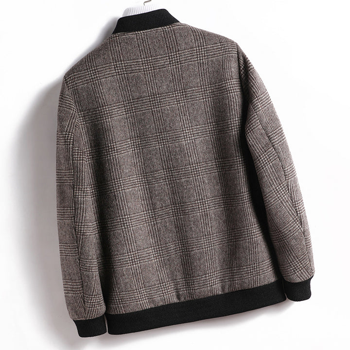 Herren modische Karojacke mit elastischen Bündchen und praktischen Taschen Drune