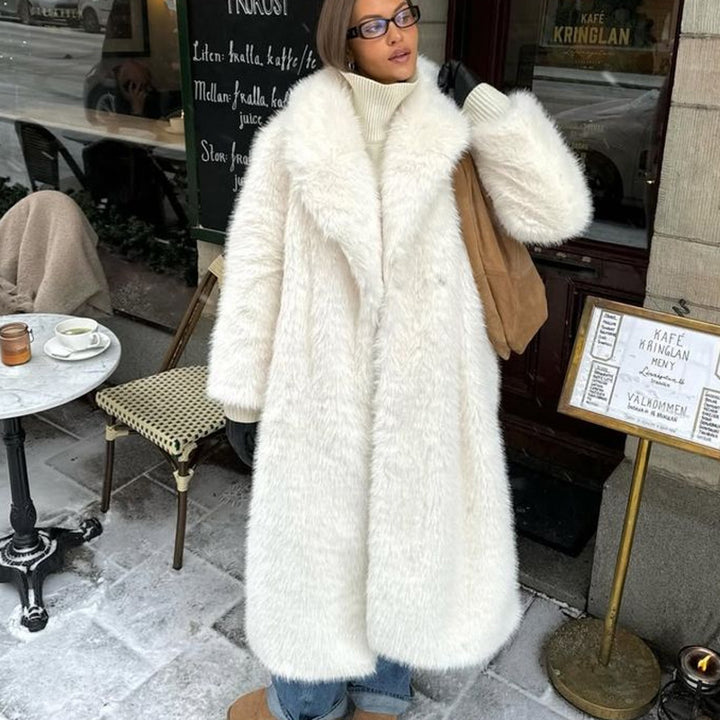 Damen Extravagante Kunstpelzjacke Drune