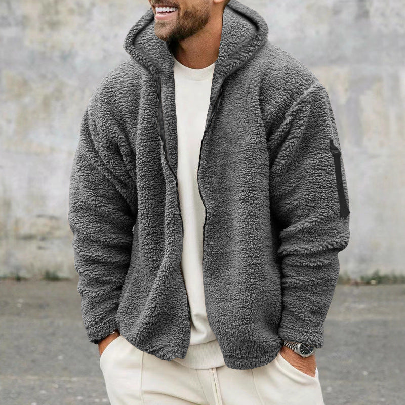 Herren Bequeme Fleecejacke mit hohem Kragen und praktischen Taschen Drune