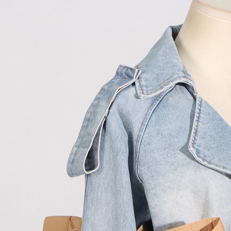 Drune | Trenchjacke - Statement Schleifendetail - Baumwollmischung - Modebewusste Oberbekleidung