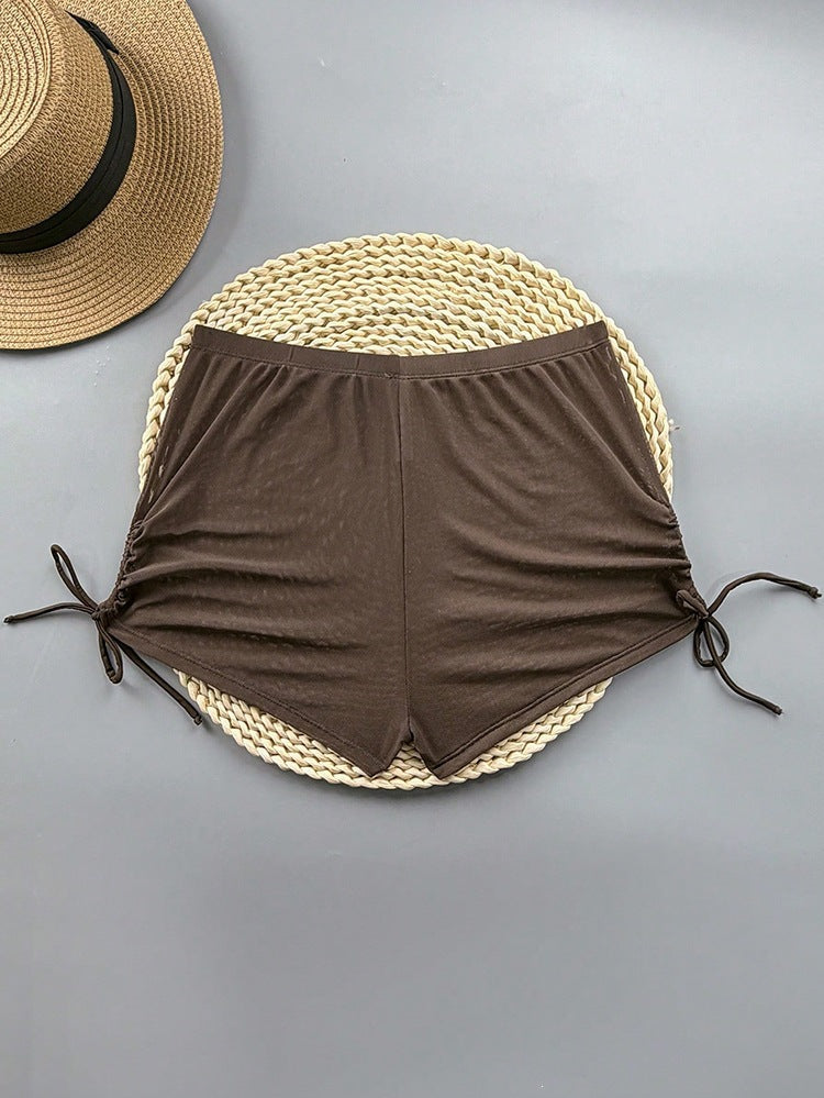 Damen Sportliche Schwimmshorts mit verstellbaren Seitenbändern Drune