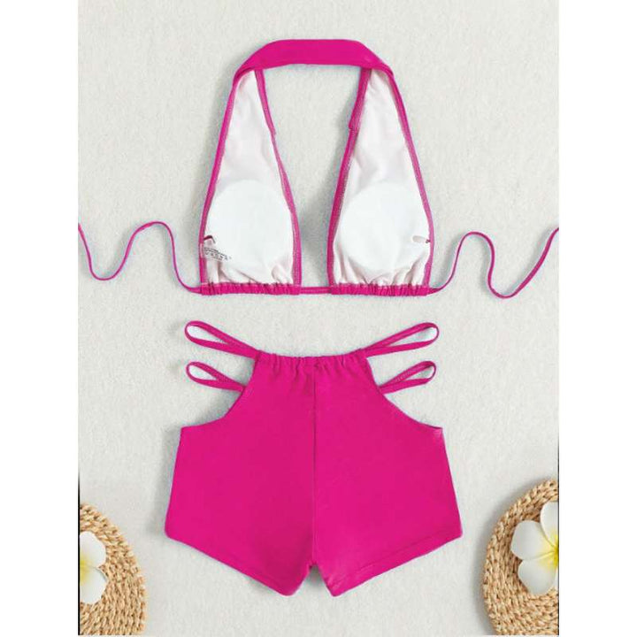 Damen Sport-Bikini mit hohem Bund und verstellbaren Trägern Drune