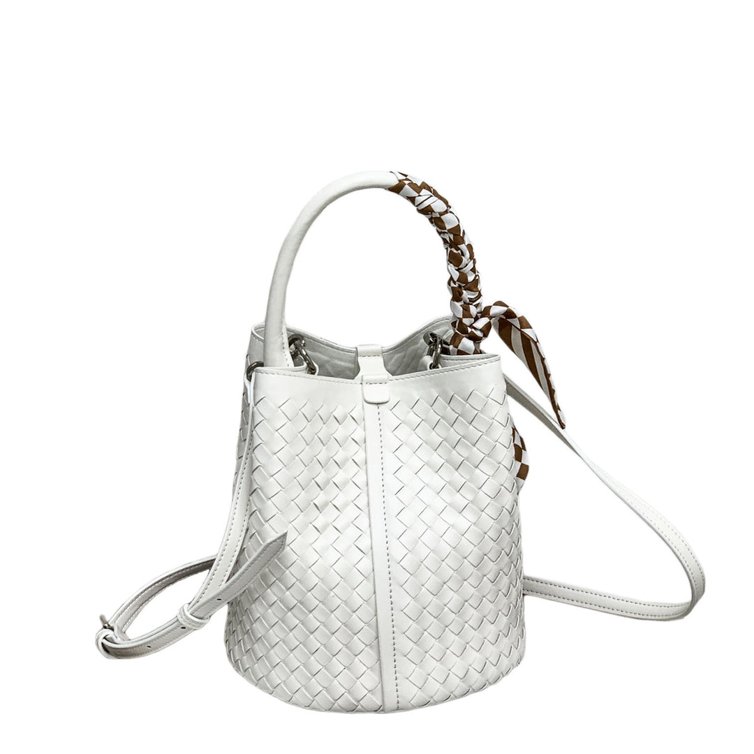 Frau Handgefertigte Geflochtene Bucket Bag Drune