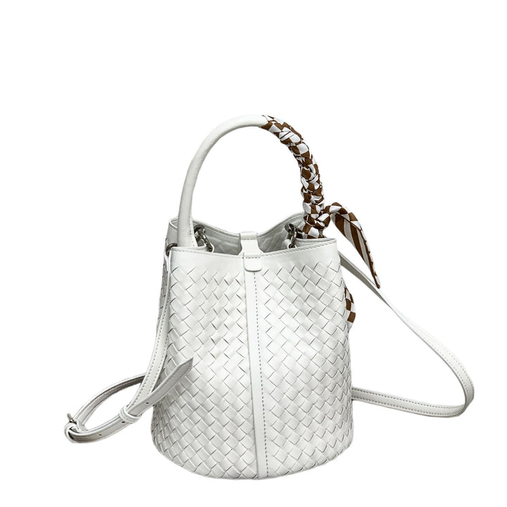 Frau Handgefertigte Geflochtene Bucket Bag Drune