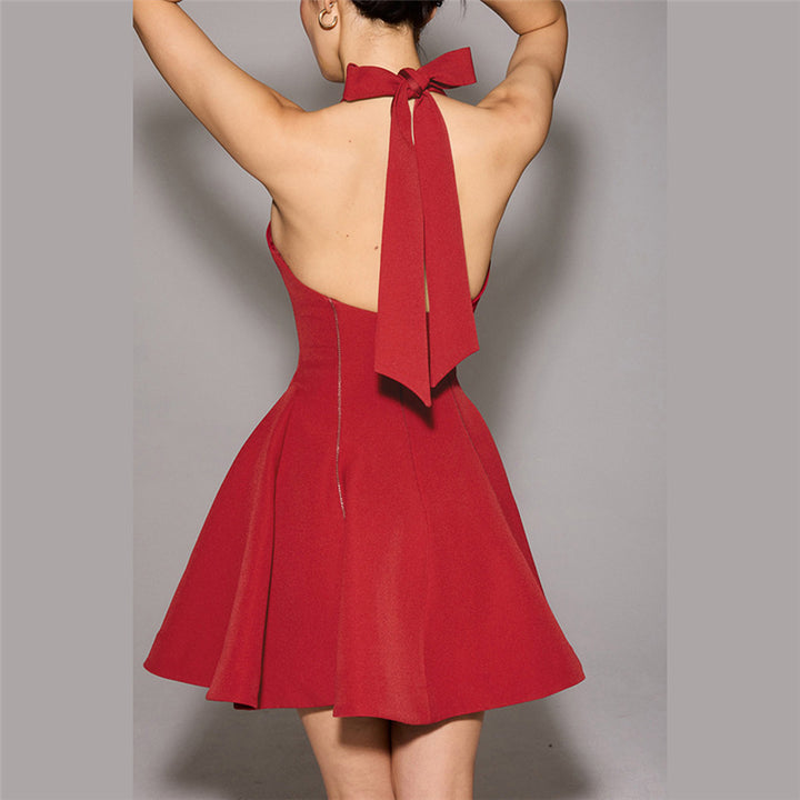Damen sportliches Badekleid mit verstellbarem Kragen und integrierten Shorts Drune