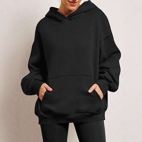 Damen Oversized Kapuzenpullover Drune