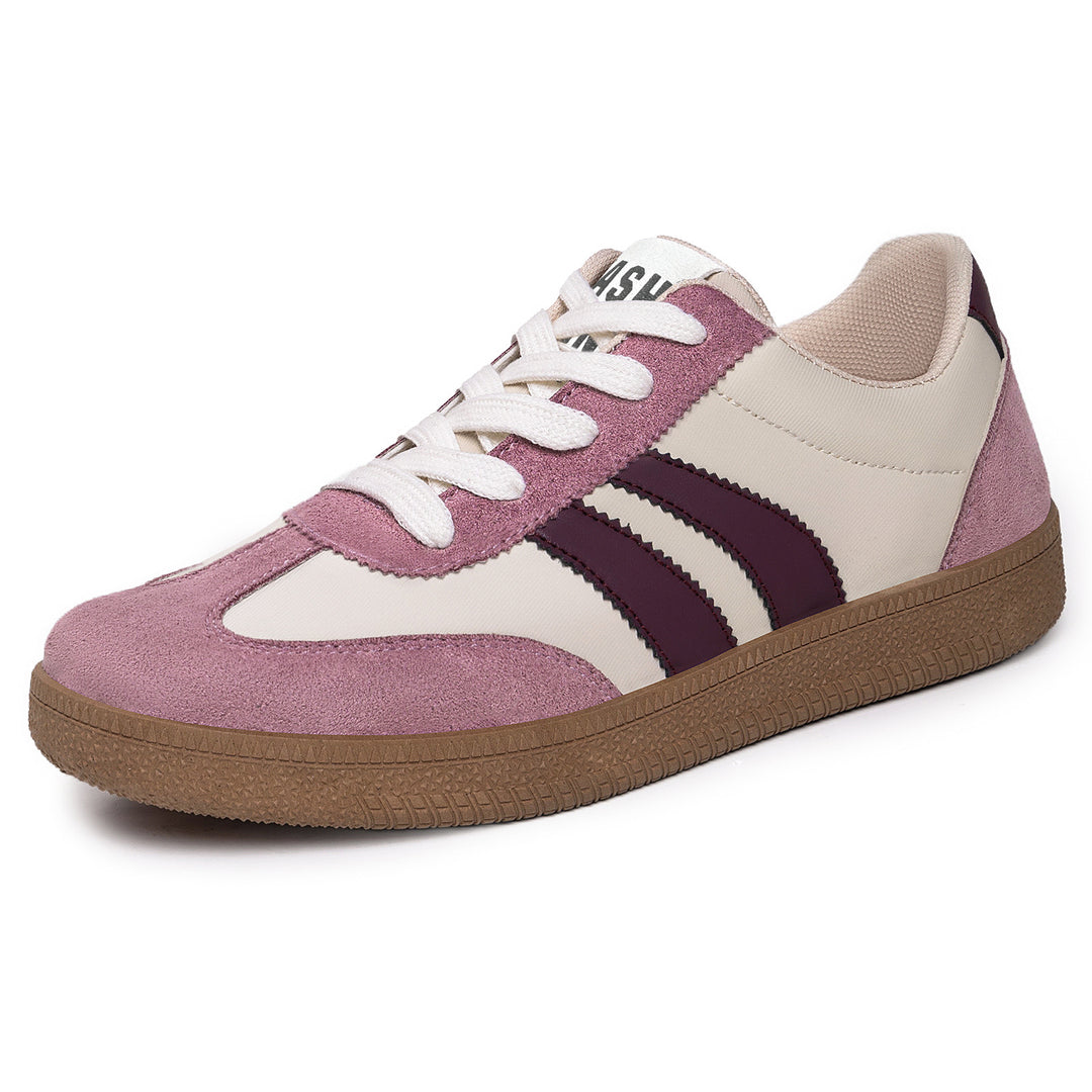 Herren nan retro Sneaker mit Velours- und Textilobermaterial, klassischer Drei-Streifen-Optik und profilierter Gumminsohle Drune