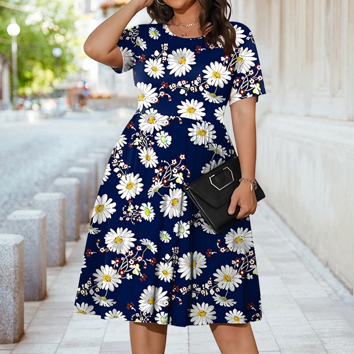 Damen Midikleid mit floralem Design und elegantem Schnitt Drune