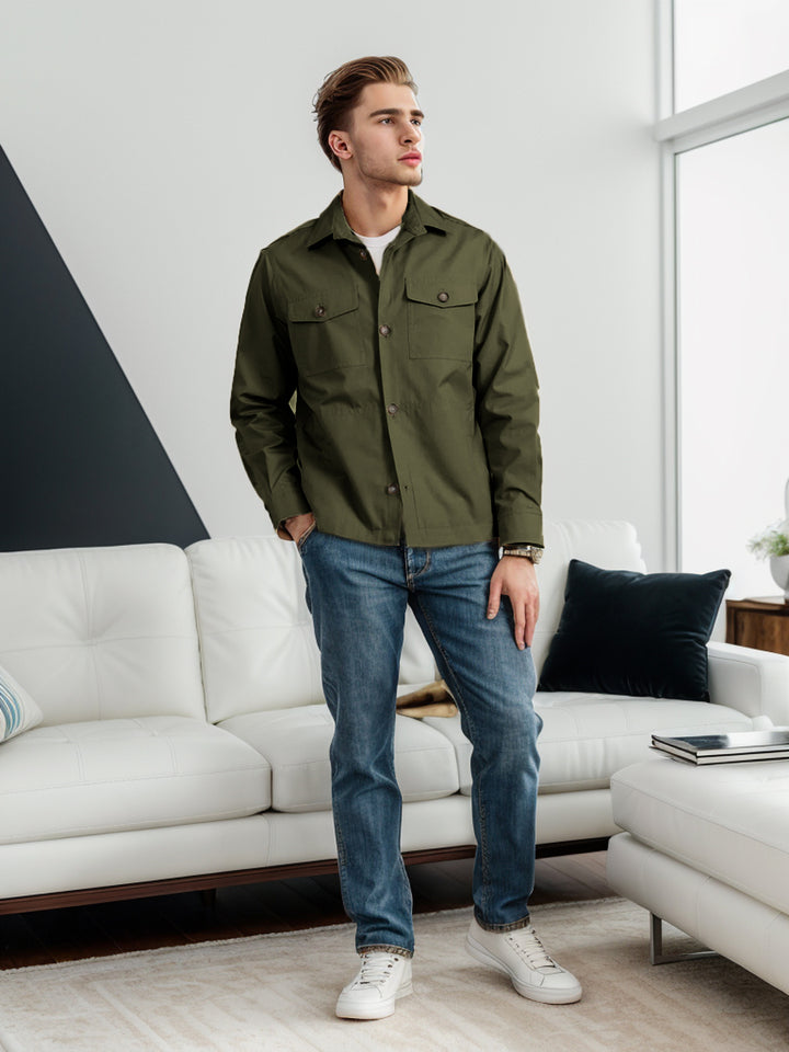 Herren modische leichtgewichtige Chore-Jacke mit praktischen Taschen Drune