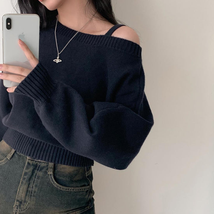 Damen Oversized Strickpullover Drune