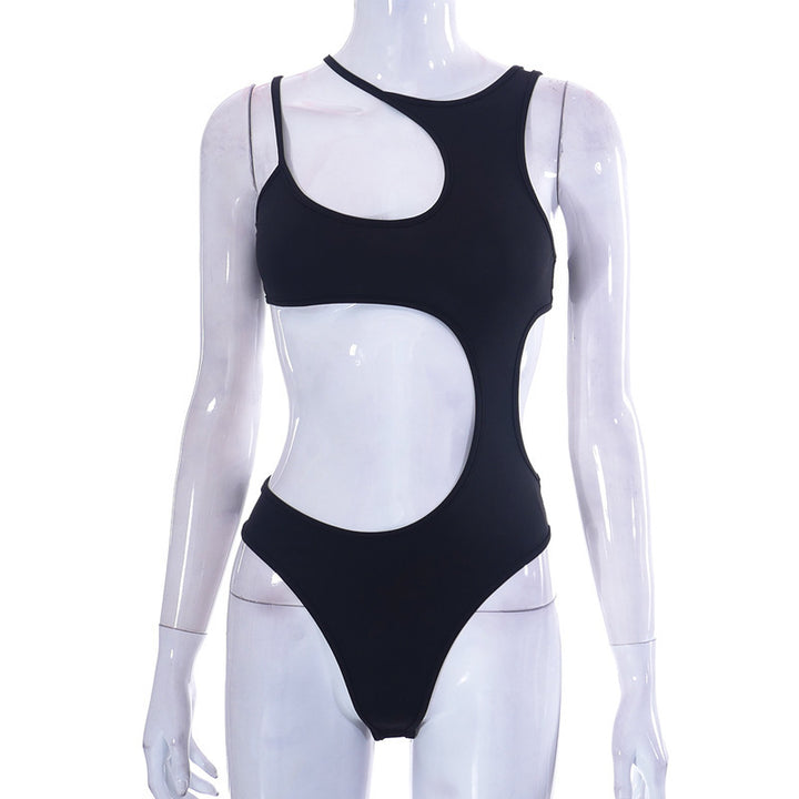 Damen Einseitig geschnittenes Cut-Out Badeanzug Drune
