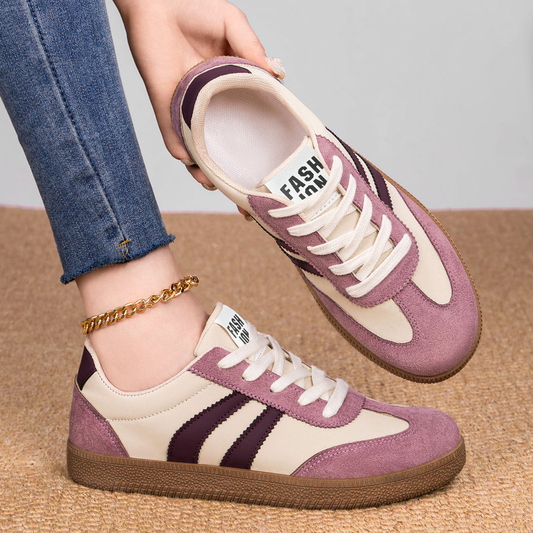 Herren nan retro Sneaker mit Velours- und Textilobermaterial, klassischer Drei-Streifen-Optik und profilierter Gumminsohle Drune
