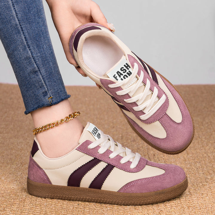 Herren nan retro Sneaker mit Velours- und Textilobermaterial, klassischer Drei-Streifen-Optik und profilierter Gumminsohle Drune