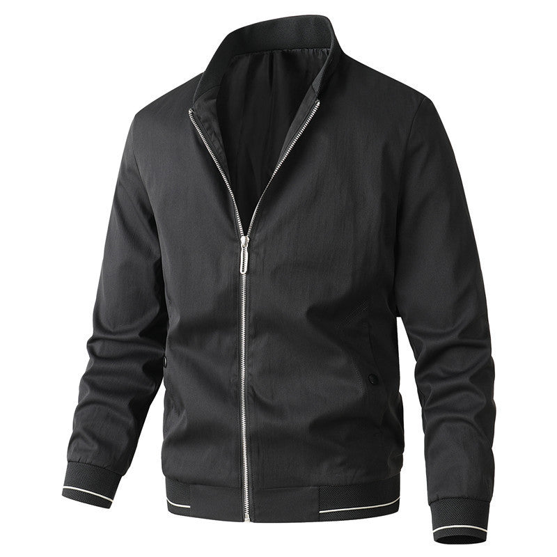 Herren modische Bomberjacke mit sportlichem Design und elastischen Bündchen Drune