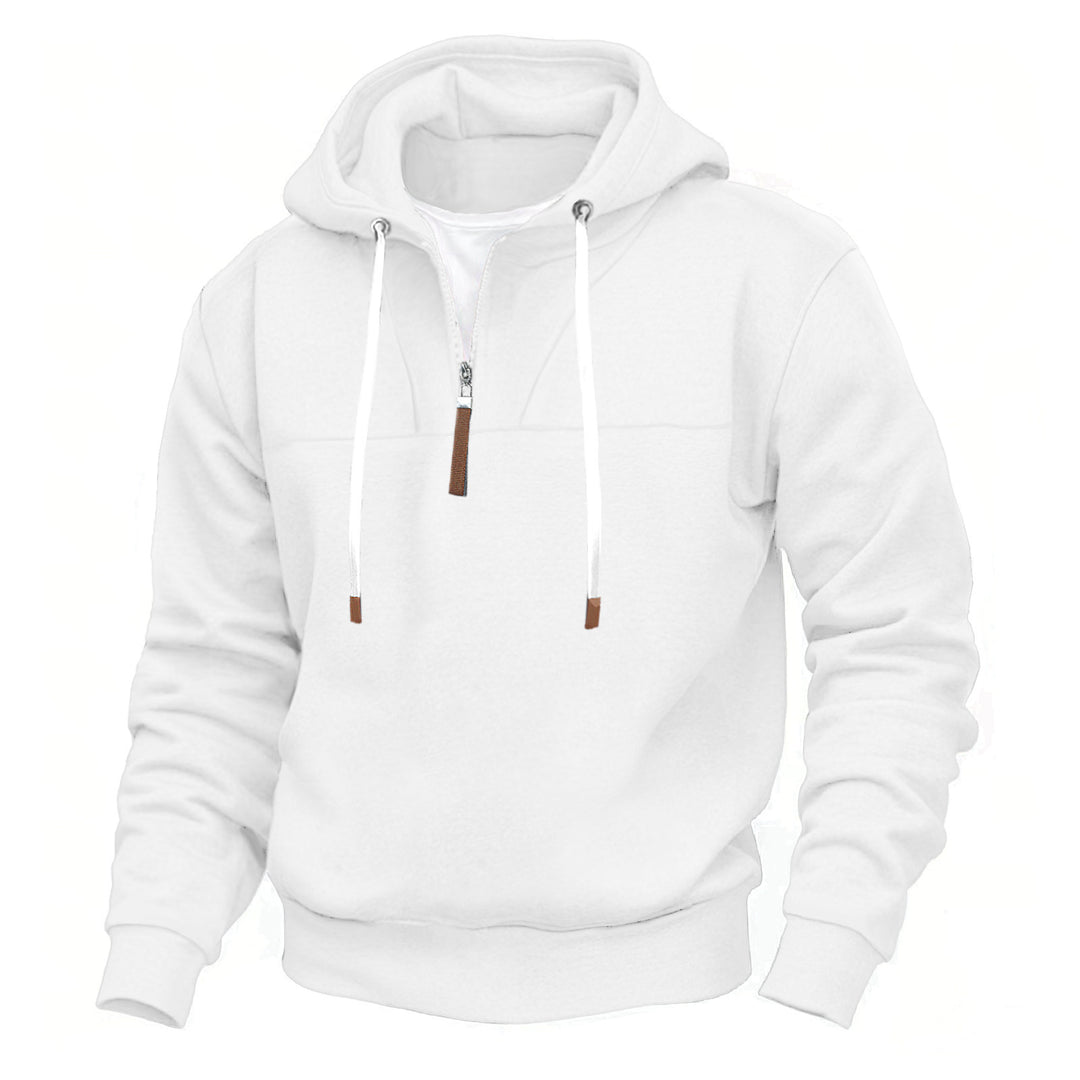 Herren Kapuzenpullover mit halbem Reißverschluss und hochwertigen Materialien Drune