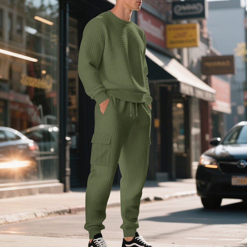Herren lässiges Sweatshirt und Cargohose Set Drune