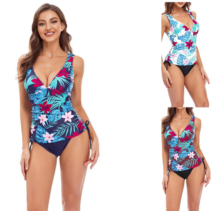 Damen Tankini mit attraktiven Rüschendetails und floralem Design Drune