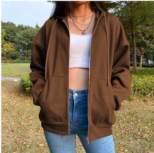 Damen bequeme Kapuzenjacke mit praktischen Taschen und lässigem Schnitt Drune