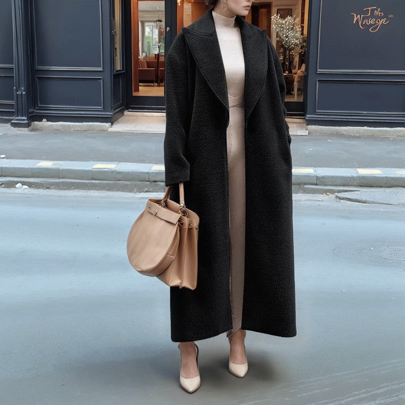 Damen Oversized Plüschmantel Drune
