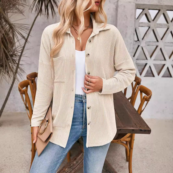 Damen Strukturierte Shirtjacke Drune
