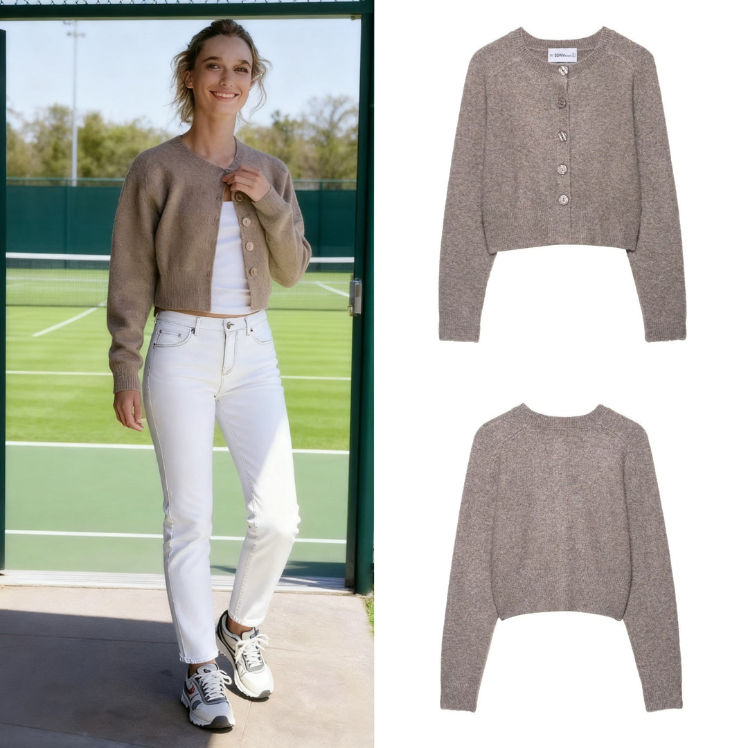 Damen Grobe Strickjacke Drune