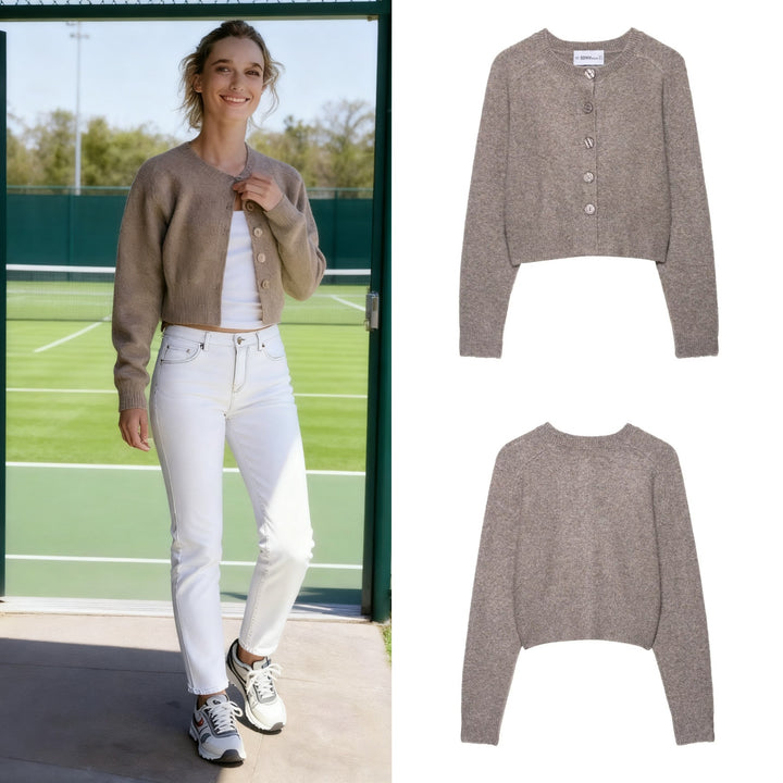Damen Grobe Strickjacke Drune