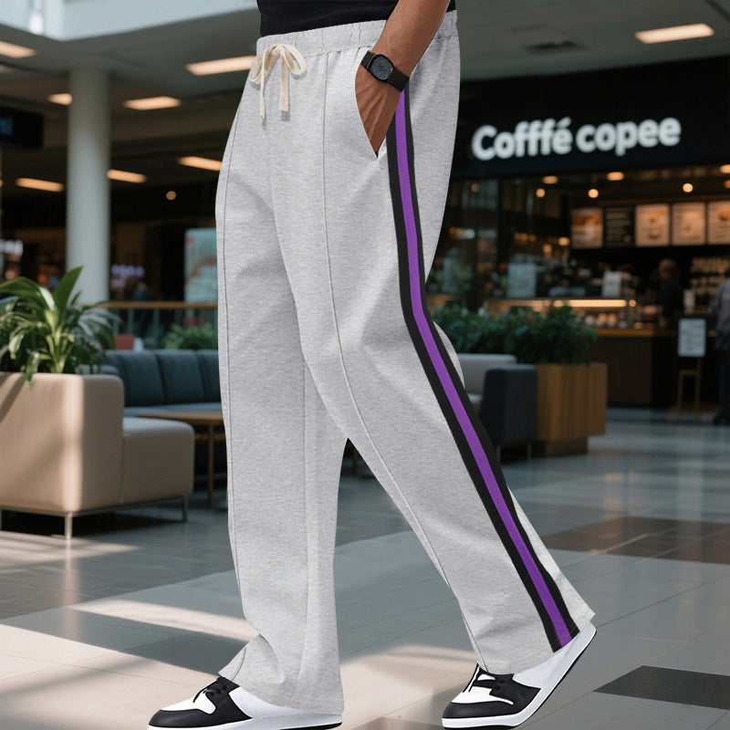 Herren Freizeitliche Sporthose im urbanen Stil mit kontrastierenden Streifen Drune
