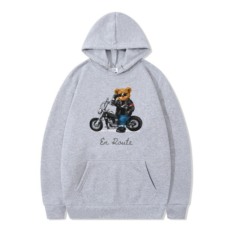 Damen Kapuzenpullover mit einzigartigem Bärenmotiv und lässiger Passform Drune