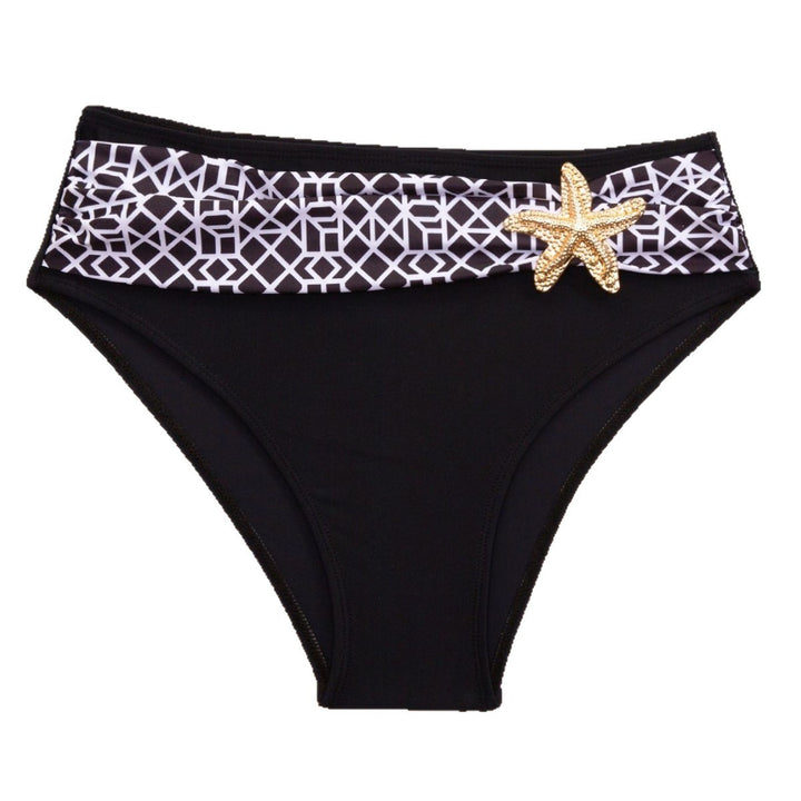 Damen Hochgeschnittener Bikini mit gewebtem Muster Drune