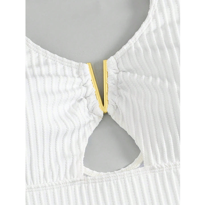 Damen High-Waist Badeanzug mit Cut-Out Drune