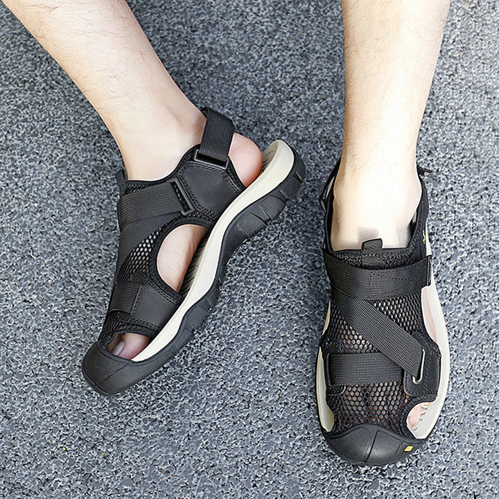 Herren Outdoor Sandalen mit rutschfester Sohle und verstellbarem Riemensystem Drune