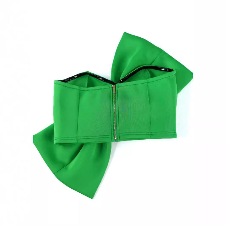 Damen Elegantes Oberteil mit asymmetrischem Schnitt und auffälliger Schleife Drune