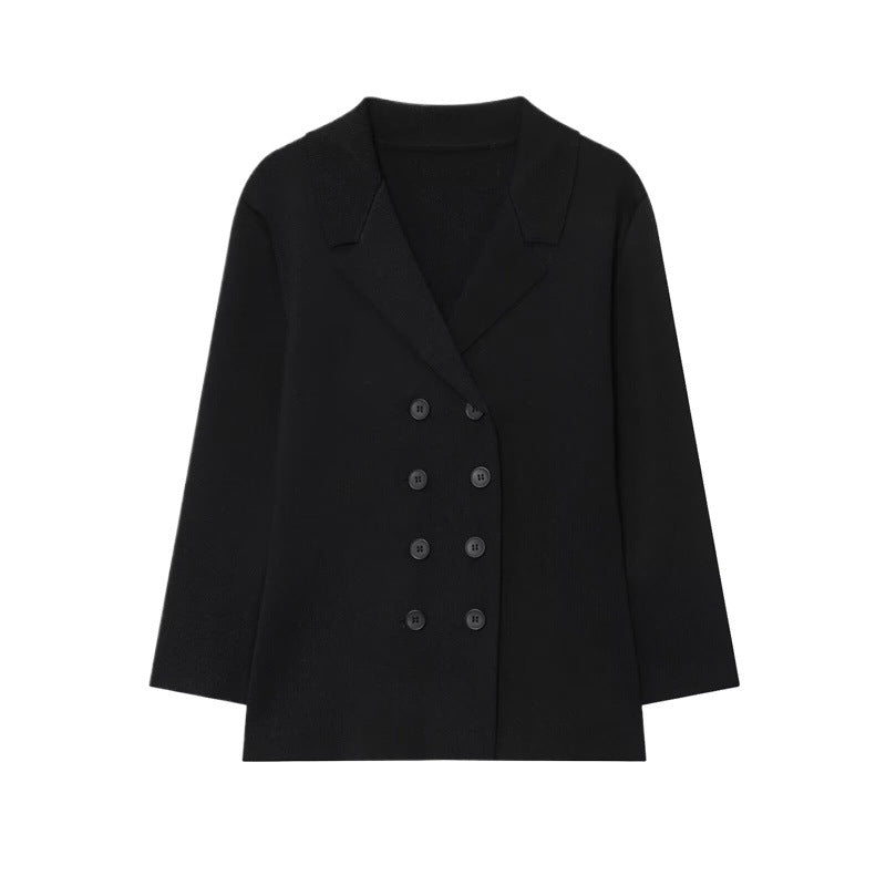 Damen elegante Blazerjacke im doppelten Knopfdesign Drune