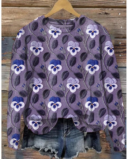 Drune | Casual floral print sweater