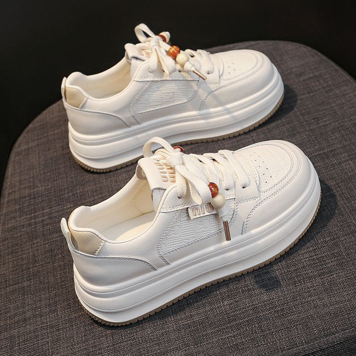 Damen Modische Sneakers mit elastischen Schnürsenkeln und dämpfender Sohle Drune