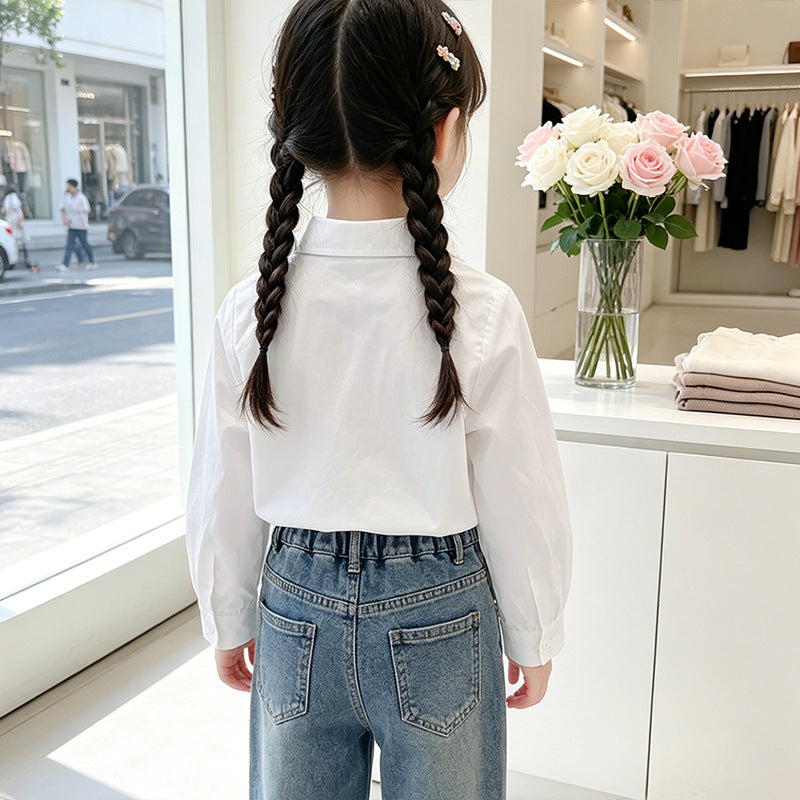 Mädchen Bluse mit liebevollen Schleifendetails Drune