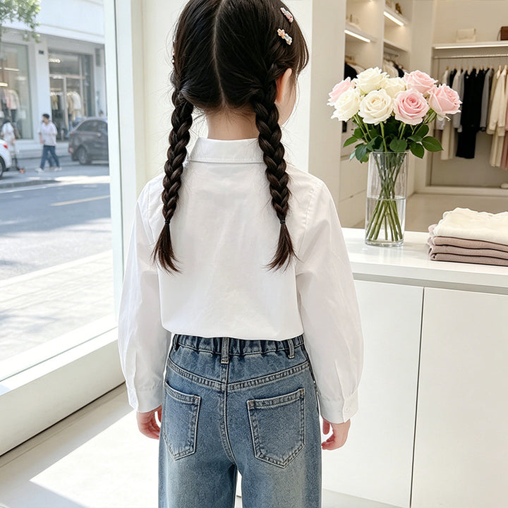 Mädchen Bluse mit liebevollen Schleifendetails Drune