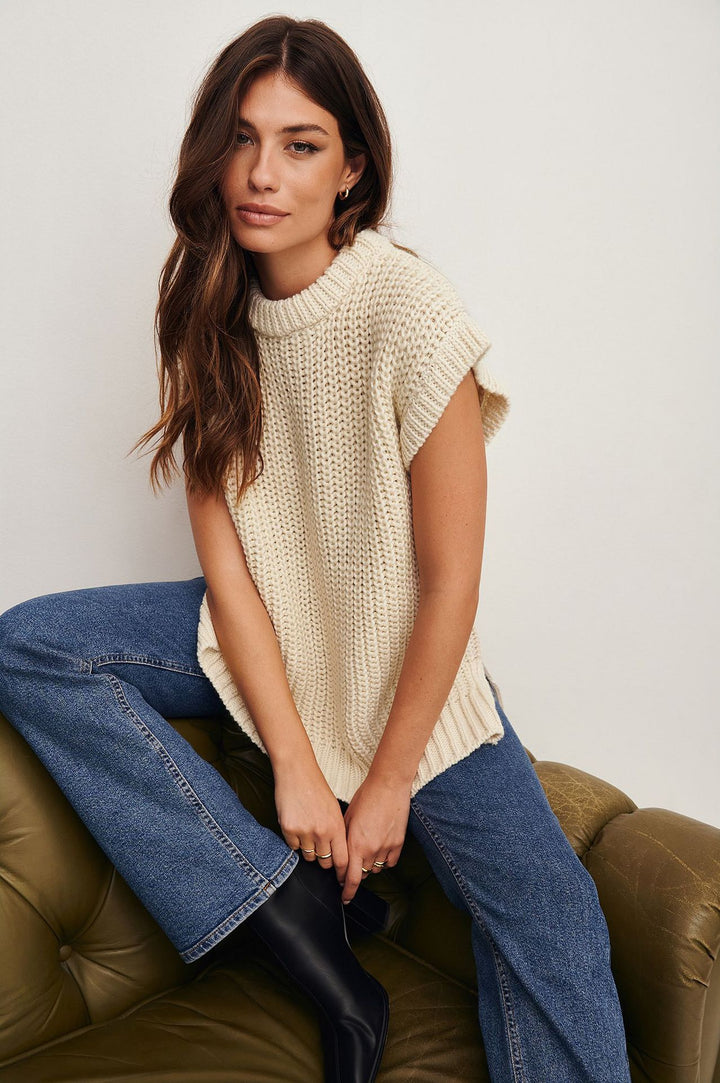 Damen Oversized Stricktop mit lässigem Schnitt Drune