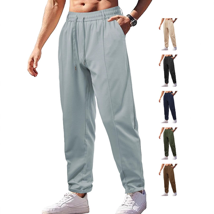 Damen nan elegante Jersey-Hose mit Bügelfalte Tunnelzugbund und schmaler Beinführung Drune