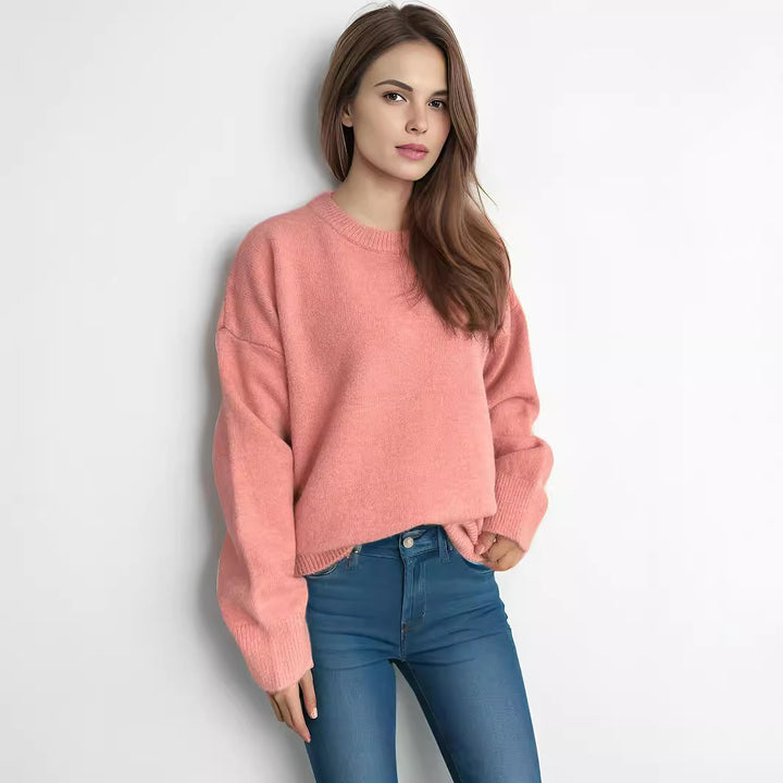Damen lässiger Strickpullover mit weitem Schnitt und maximalem Komfort Drune
