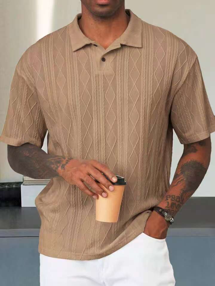 Herren Poloshirt mit strukturiertem Design Drune