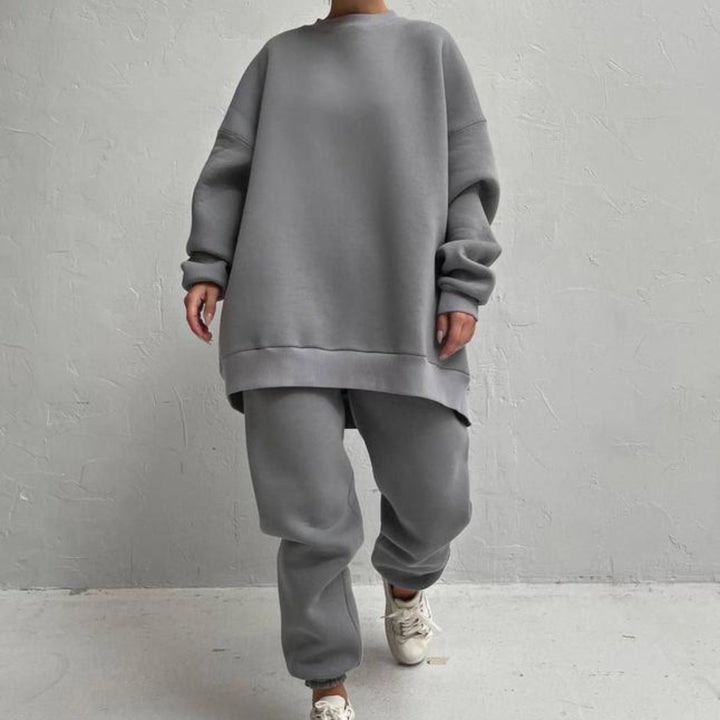 Damen gemütliches Oversized Sweatanzug-Set Drune