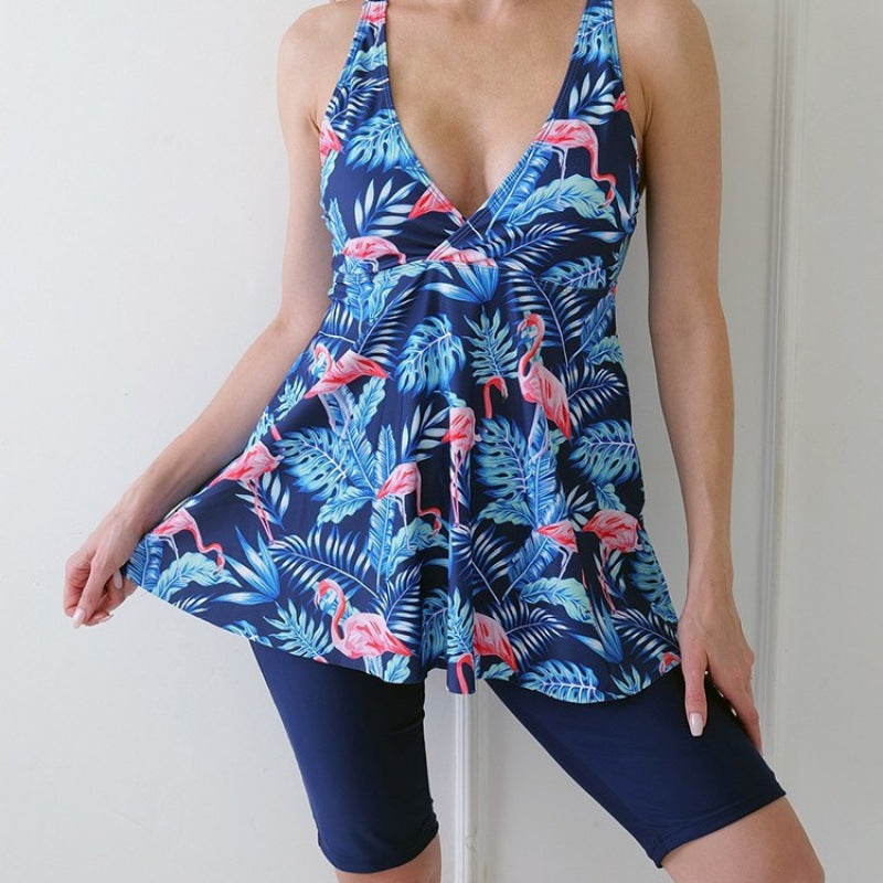 Damen Tankini-Set mit floralem Design und figurumspielender Passform Drune