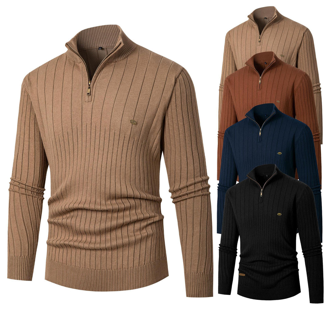Herren Pullover mit Stehkragen und Feinstrick Drune