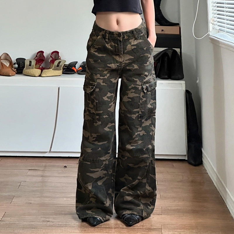Damen Cargo-Hose mit weitem Schnitt und praktischen Seitentaschen Drune