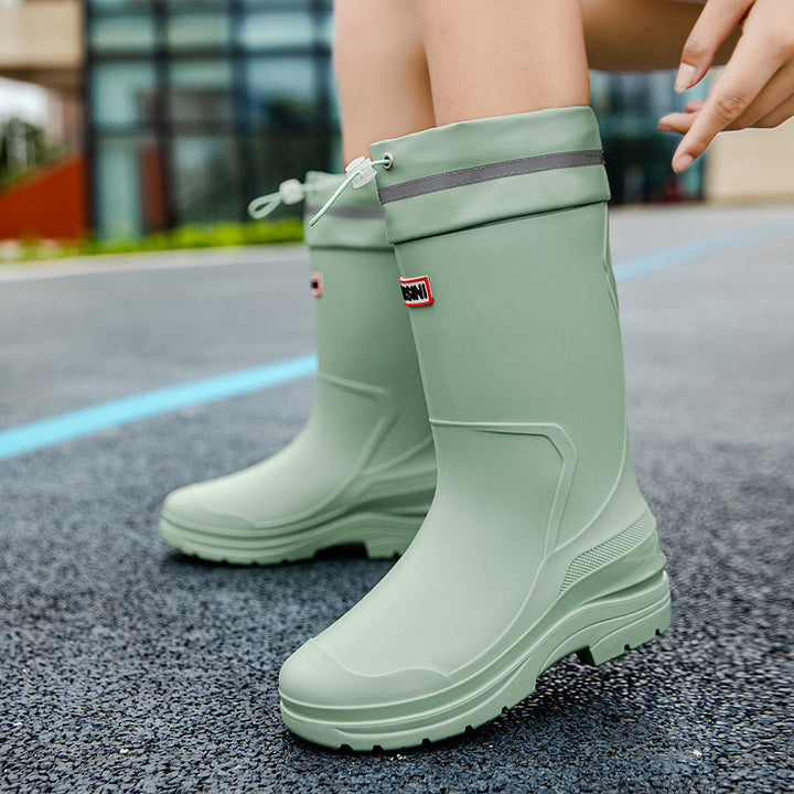 Damen Funktionale Gummistiefel mit verstärktem Knöchelschutz und rutschfester Sohle Drune