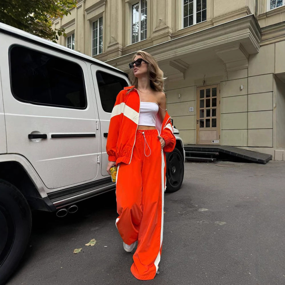 Damen sportlicher Windbreaker mit elastischen Bündchen und reflektierenden Details Drune