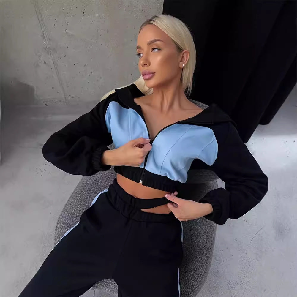 Damen Sportliches Loungewear-Set mit Kapuze und weitem Schnitt Drune