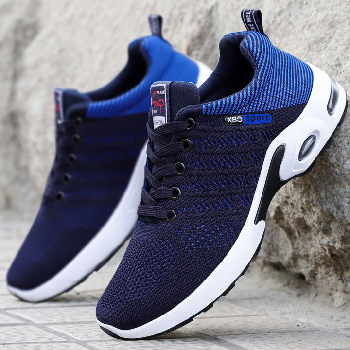 Herren nan atmungsaktive leichte Strick-Sneaker mit Luftkissen und rutschfester Laufsohle Drune