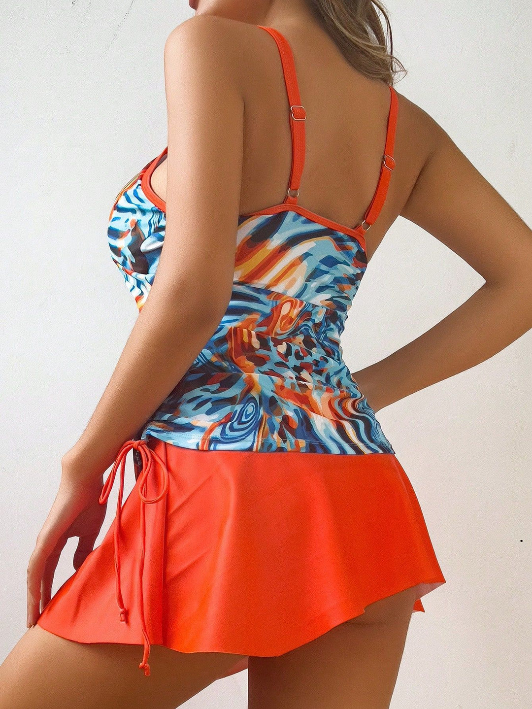 Damen Tankini mit regulierbarer Raffung und farbenfrohem Design Drune